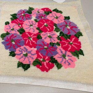 Completed Cross stitch Flower